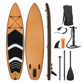 Wholesale new design wood pvc sup inflatable isup stand up paddle board inflatable sup board surfing boards